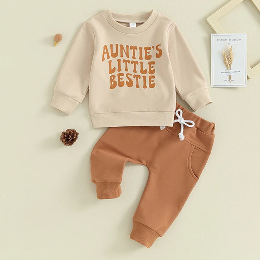 Ensemble Doux Bébé "Petit Chéri de Tata" - Sweat et Pantalon